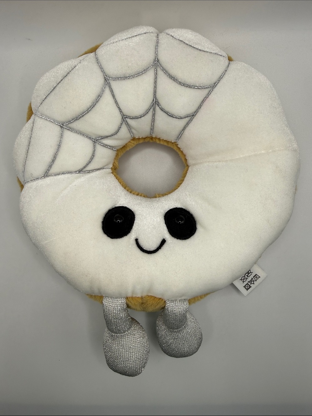 Jellycat Amusables Glazespun  Donut with Silver Halloween Collection